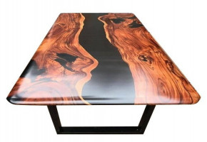 River Resin Center Table Wood Furniture 48x24 inch