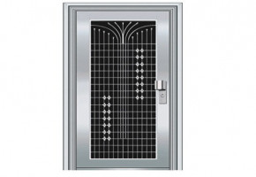 Silver Stainless Steel Doors for Home, Office and Commercial