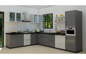 Modular Kitchen High Gloss by Woodco Interiors