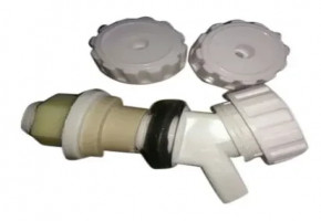 White & Crystal Cap PP Water Jug Tap for Dispenser Water Jug, Size: 15mm