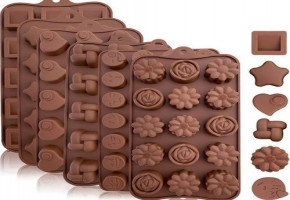Brown Silicone Chocolate Mold, For Bakery, Rectangular