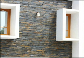 Black Stone Rock Finish Cladding, For Wall Tile