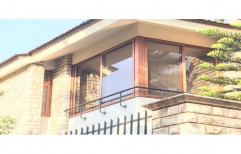 Modern Brown Residential URO Wood Powder Cotting Aluminium Sliding Window