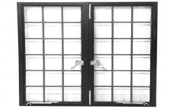 Black Stainless Steel Hinged Window, For Home