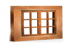 Brown Double Door Wooden Window, Square, Size/Dimension: 4 X 4 Feet