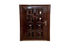 Brown Polished Residential Stainless Steel Door, Single, Thickness: 70 Mm