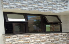 Brown Powder Coated Modern Galvanized Steel Window, For Residential, Size/Dimension: 3 * 4 Feet