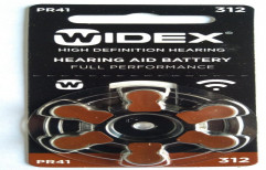 Button Shape Zinc Air Widex 312 Hearing Aid Battery, 1.45V