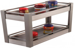 crome finish Stainless Steel Two Shelf Pull Out, For Kitchen