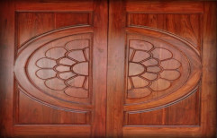 Exterior Hinged INDIAN TEAK WOOD DOUBLE DOOR