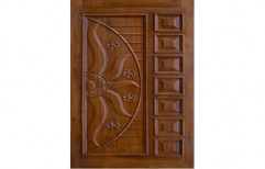 Exterior Hinged Polished Teak Wood Door for Home, Size: 7 x 4 Feet
