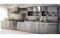 Grey Stainless Steel Modular Kitchen