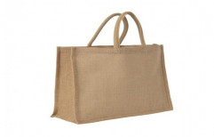 Loop Handle Brown Jute Carry Bag, Capacity: 2-5 Kg