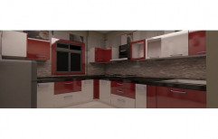 Modern L Shaped Fancy Wooden Kitchen Designing Service, Work Provided: Wood Work & Furniture