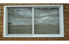 Modern White Aluminium Glass Sliding Window, For Home