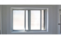 Modern White Aluminium Sliding Window, For Home