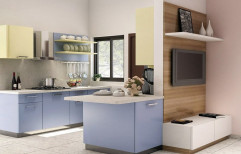 Parallel Modular Kitchen, Work Provided: Wood Work & Furniture