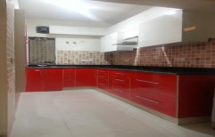 PVC L- Shape Modular Kitchen, Warranty: 1-5 Years