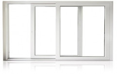 White Coated UPVC Sliding Window, For Residential