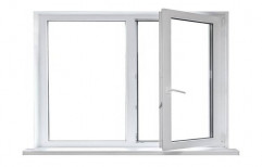 White Residential UPVC Casement Window, Glass Thickness: 5mm