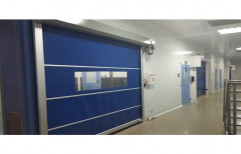 Blue Aluminium Automatic High Speed Door