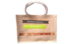 Brown Base Traditional Jute Bag