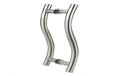 Chrome Finish Stainless Steel Designer Glass Door Handle, For Office