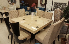 Cream Open Furnitures Dining Table Set
