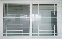 Fixed White UPVC Grill Window for Home