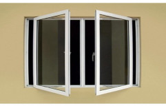 Glossy Powder Coated Aluminium Open Window, For Residential
