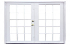 Hinged Plain White Aluminium Glass Door, For Home, Thickness: 4 Mm (glass)