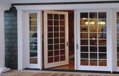 Hinged Toughened Glass UPVC French Doors, 5 Mm, Exterior