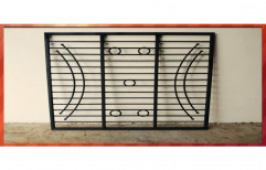 Interior Powder Coated Wrought Iron Window Grill, For Residential, Rectangular