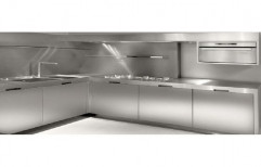 Modern L Shaped SS Kitchen Designing Service