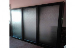 Partition Doors Black 3 Track Aluminium Sliding Door