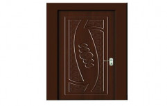 Saina Wood Brown Solid Wooden Door, For Home