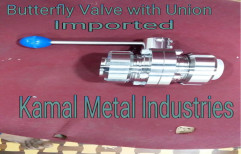 SILVER Manual Butterfly Valves With Union 304