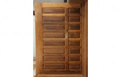 Teak Wood Interior Rectangular Designer Wooden Assam Teak Door for Hotel, Office, Home