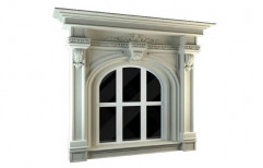 White Designer GRC Window Frame