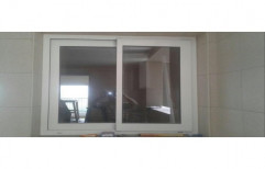 White Powder Coated Aluminium Exterior Sliding Window, For Home