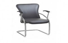 Black Revolving Leather Office Chair