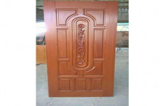 Brown 6 Feet Laminated Fiber Door for Home