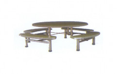 EXPLAY Mild Steel Round Picnic Bench, For Hotel, Size: 6 Ft Dia