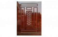 Finished Teak Wood Membrane Designer Door, For Home