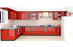 Modern L Shaped Wooden Modular Kitchen