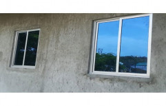 Modern Powder Coated Aluminium Sliding Window, For Office