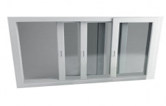Modern White Aluminium 3 Track Sliding Window