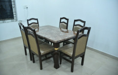 MR Furnitures Marble Top Dining Table