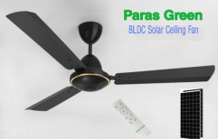 Paras Green Black BLDC Solar Ceiling Fan, Fan Speed: 375 Rpm, Power: 35 Watt
