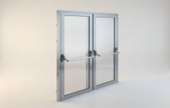 Silver Aluminium Aluminum Glass Entrance Door